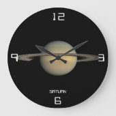 Saturn Astronomical Wall Clock Große Wanduhr (Vorderseite)