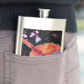 Saturn Aufsteigender Weltraum Vintag Russisch Flachmann (Beispiel)