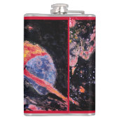 Saturn Aufsteigender Weltraum Vintag Russisch Flachmann (Rückseite)