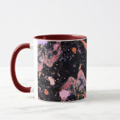 Saturn Aufsteigender Weltraum Vintag Russisch Rot Tasse (Links)