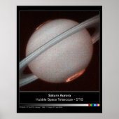 Saturn Aurora Hubble Telescope Foto Poster (Vorne)