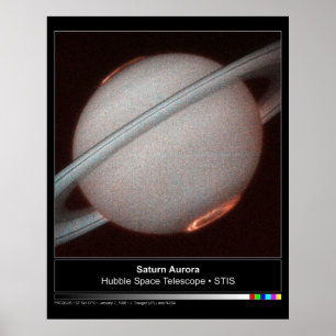 Saturn Aurora Hubble Telescope Foto Poster