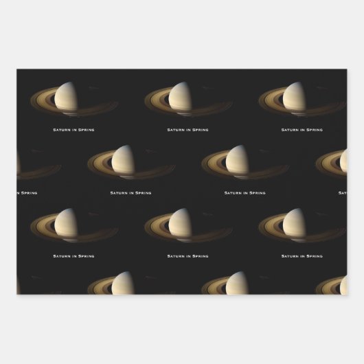 Saturn bei Spring Equinox, Cassini-Huygens Geschenkpapier Set (Vorderseite)