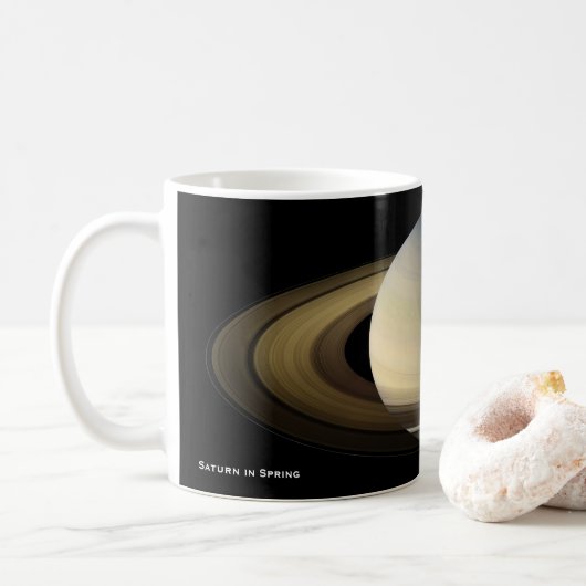Saturn bei Spring Equinox, Cassini-Huygens Kaffeetasse (Mit Donut)