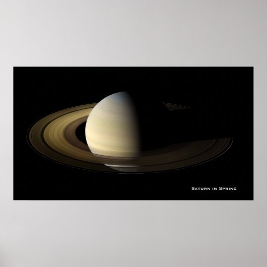 Saturn bei Spring Equinox, Cassini-Huygens Poster (Vorne)