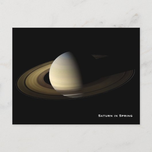 Saturn bei Spring Equinox, Cassini-Huygens Postkarte (Vorderseite)