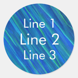 Saturn Blue Runder Aufkleber