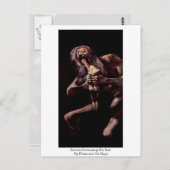 Saturn, das seinen Sohn durch Francisco De Goya Postkarte (Vorne/Hinten)
