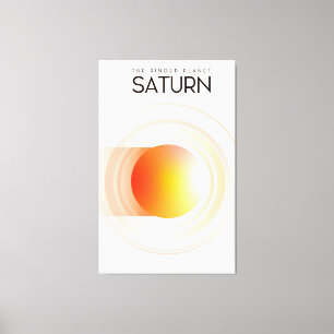 Saturn - Der beringte Planet Weltraumkunst. Leinwanddruck