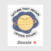 Saturn, der den Sonnenplaneten auf den Kopf gestel Aufkleber (Blatt)