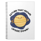 Saturn, der den Sonnenplaneten auf den Kopf gestel Notizblock (Vorderseite)