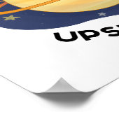 Saturn, der den Sonnenplaneten auf den Kopf gestel Poster (Ecke)