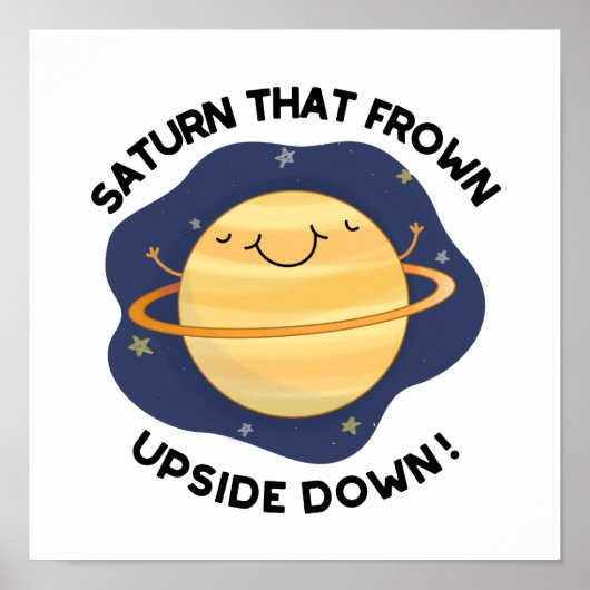 Saturn, der den Sonnenplaneten auf den Kopf gestel Poster (Vorne)