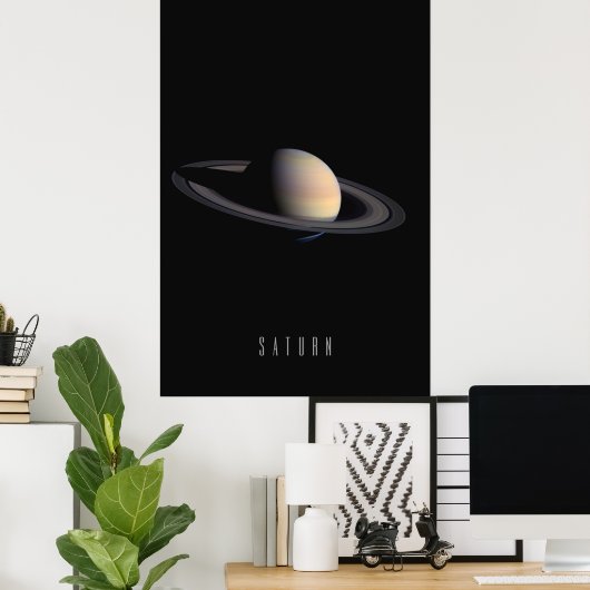 Saturn - Der Ringed Riese und Juwel unserer Solar  Poster (Heimbüro)
