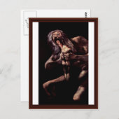 Saturn, der seinen Sohn aus den Pinturas Negras ve Postkarte (Vorne/Hinten)