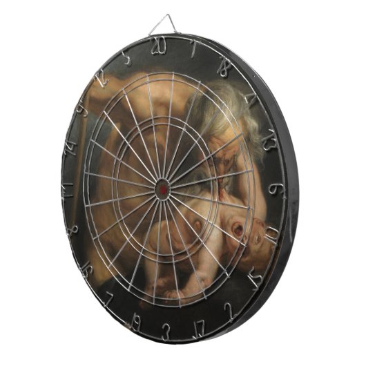 Saturn, der seinen Sohn (von Rubens) beklagt Dartscheibe (Vorderseite rechts)