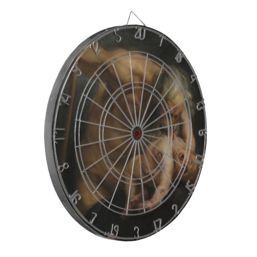 Saturn, der seinen Sohn (von Rubens) beklagt Dartscheibe (Vorderseite Links)