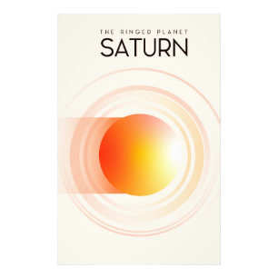 Saturn - Die Ringed Planet Space Art. Fotodruck