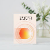 Saturn - Die Ringed Planet Space Art. Postkarte (Stehend Vorderseite)