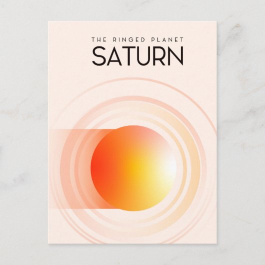 Saturn - Die Ringed Planet Space Art. Postkarte (Vorderseite)
