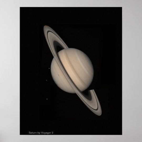 Saturn Durch Voyager 2 Poster Zazzle De