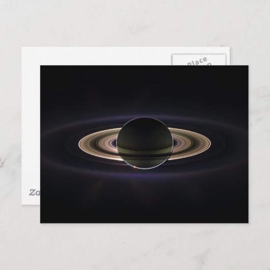 Saturn Eclipse Postkarte (Vorne/Hinten)