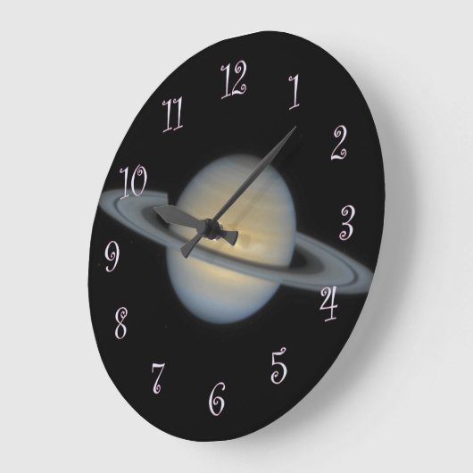 Saturn Große Wanduhr (Winkel)