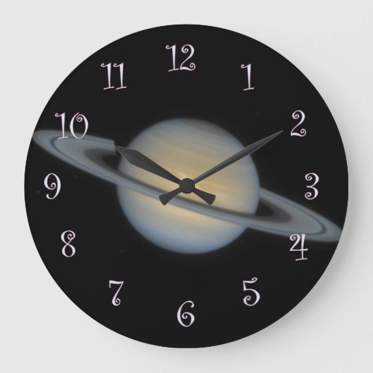 Saturn Große Wanduhr (Vorderseite)