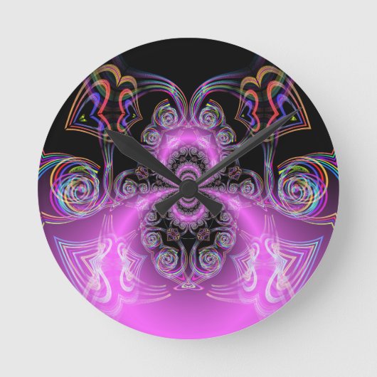 Saturn Herz Runde Wanduhr (Vorderseite)