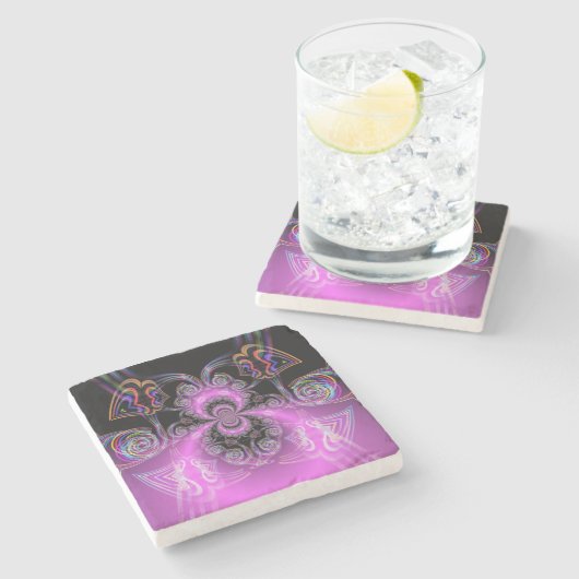 Saturn Herz Steinuntersetzer (Seitenansicht)