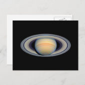 Saturn (Hubble-Teleskop) Postkarte (Vorne/Hinten)