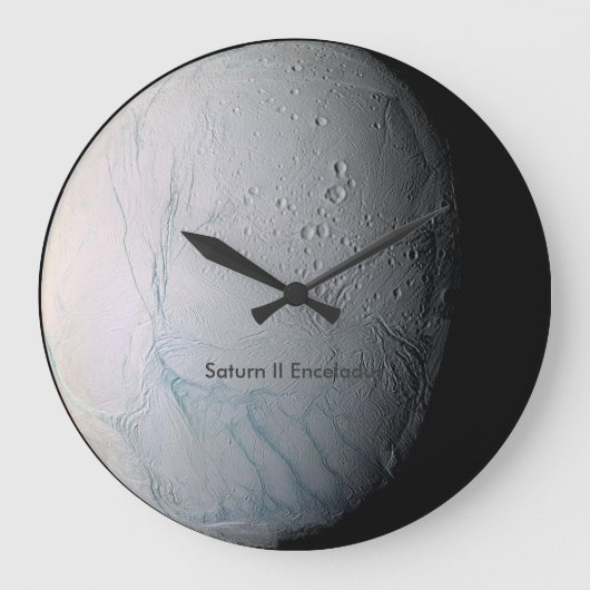 Saturn II Enceladus Große Wanduhr (Vorderseite)