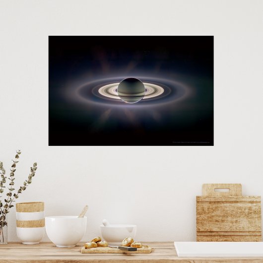 Saturn in Eclipse 18x12 (9x5) Poster (Küche)