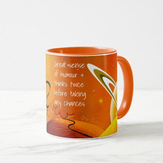 Saturn in Löwe-Tasse Tasse (VorderseiteRechts)