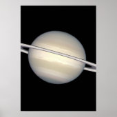 Saturn in natürlichen Farben Poster (Vorne)
