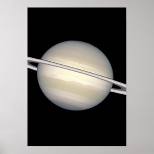 Saturn in natürlichen Farben Poster