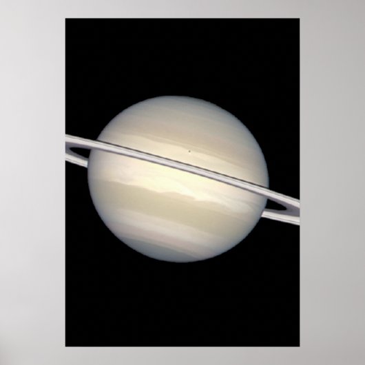 Saturn in natürlichen Farben Poster (Vorne)