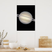 Saturn in natürlichen Farben Poster (Küche)