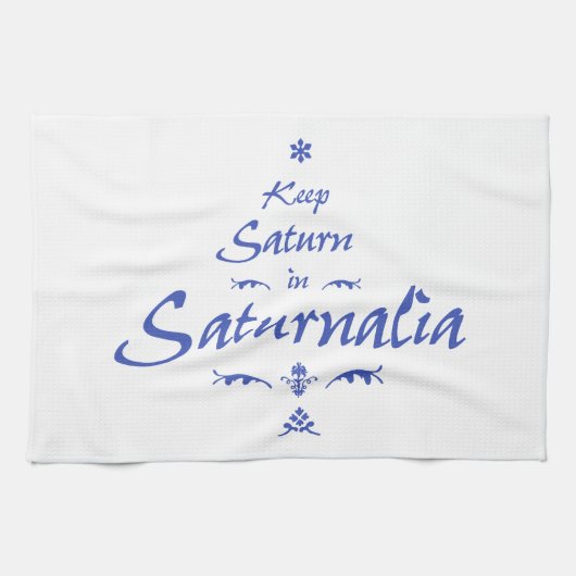 Saturn in Saturnalia behalten Geschirrtuch (Horizontal)