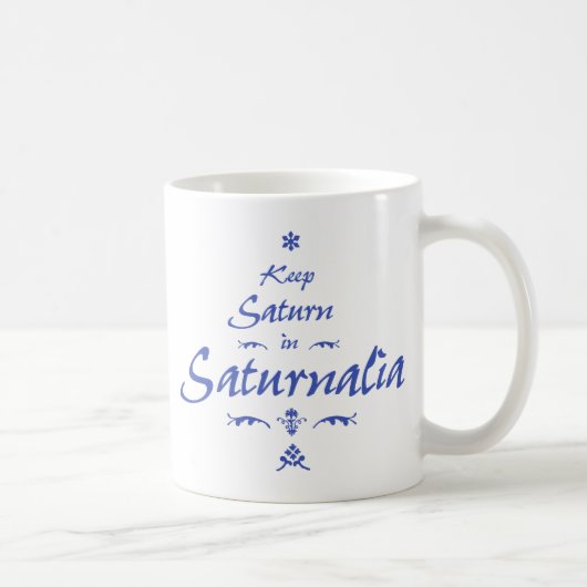 Saturn in Saturnalia behalten Kaffeetasse (Rechts)