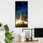 Saturn IV Raketenstart Poster (Heimbüro)