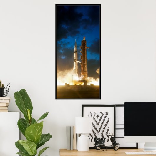 Saturn IV Raketenstart Poster (Heimbüro)