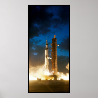 Saturn IV Raketenstart Poster