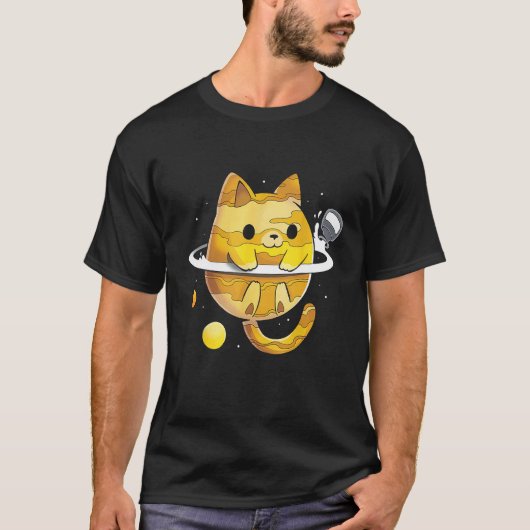 Saturn Katze T-Shirt (Vorderseite)