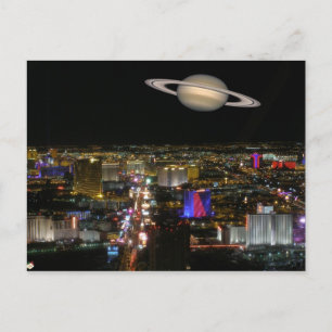 Saturn & Las Vegas Strip Postkarten