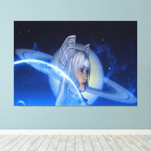 Saturn Leinwanddruck (Insitu (Holzboden))