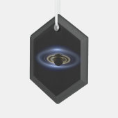 Saturn löste die Sonne aus Cassini    OrbiterCer Ornament Aus Glas (Vorderseite Links)