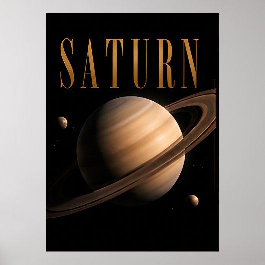 Saturn Luxus-Weltraum-Editorialgrafik  Poster (Vorne)