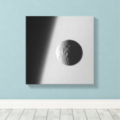 Saturn Mimas Leinwanddruck (Insitu (Holzboden))
