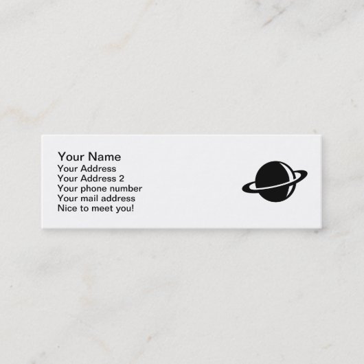Saturn Mini Visitenkarte (Vorderseite)